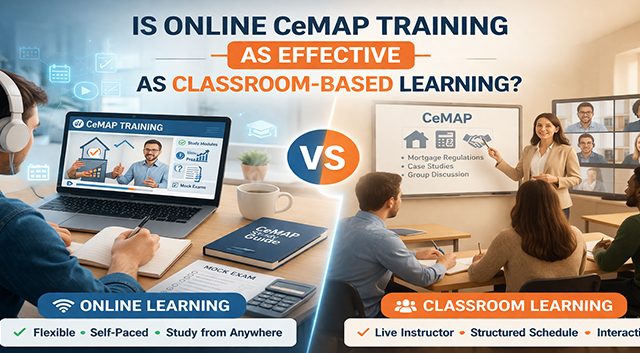 Is online CeMAP training as effective as classroom-based learning?