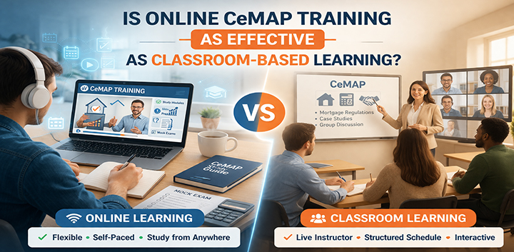 Is online CeMAP training as effective as classroom-based learning