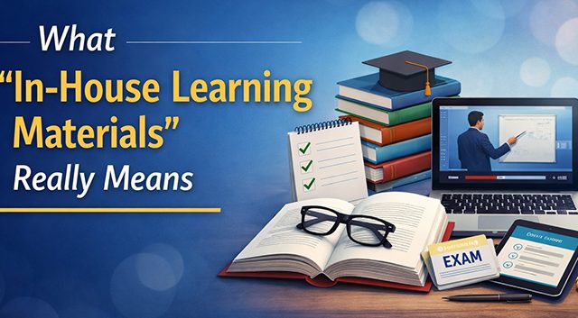 What “in-house learning materials” really means