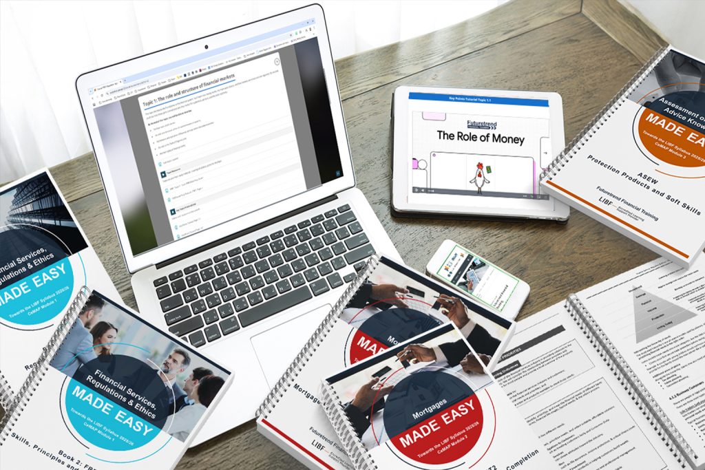 CeMAP in-house learning materials including revision guides, structured online learning, course notes and study resources for exam preparation