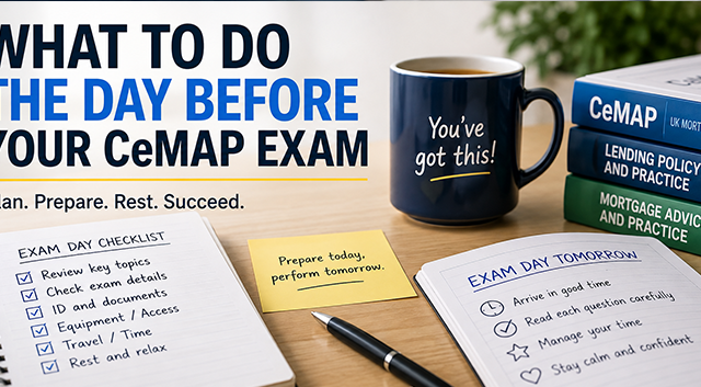 What to Do the Day Before Your CeMAP Exam