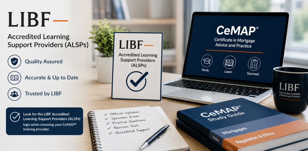 LIBF Accredited Learning Support Provider accreditation for CeMAP training and study support