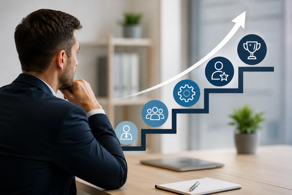 Mortgage adviser considering career progression opportunities after gaining experience.