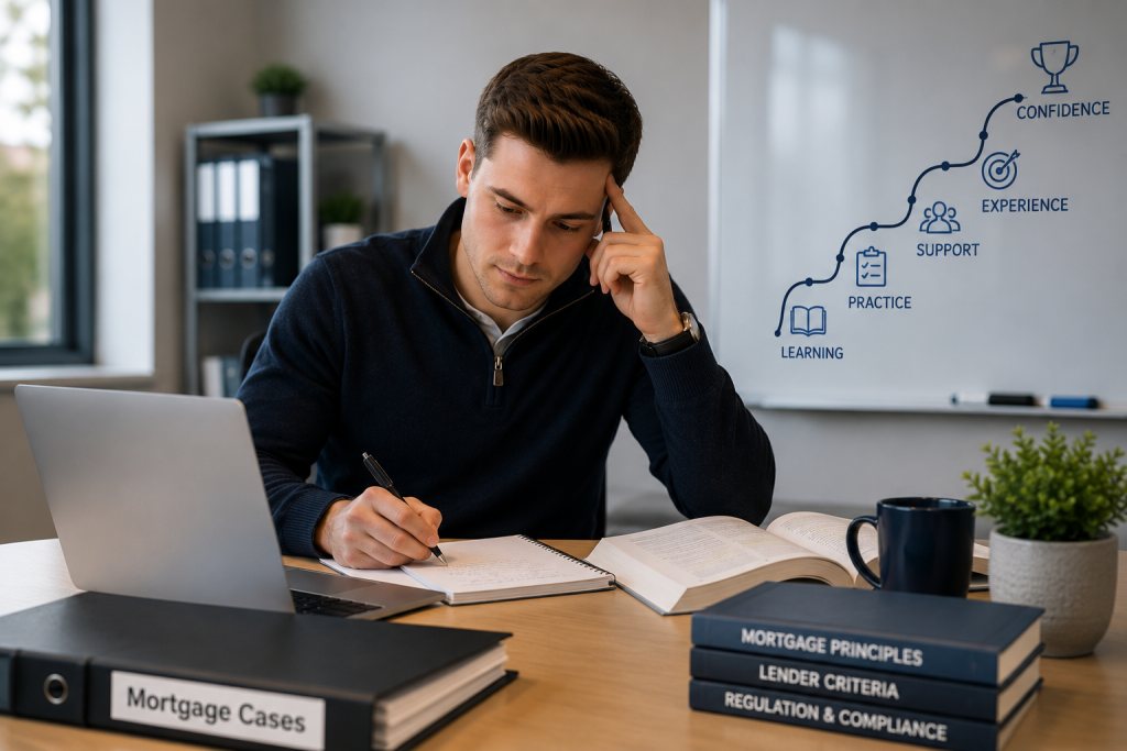 Trainee mortgage adviser developing skills through learning, practice, support and experience
